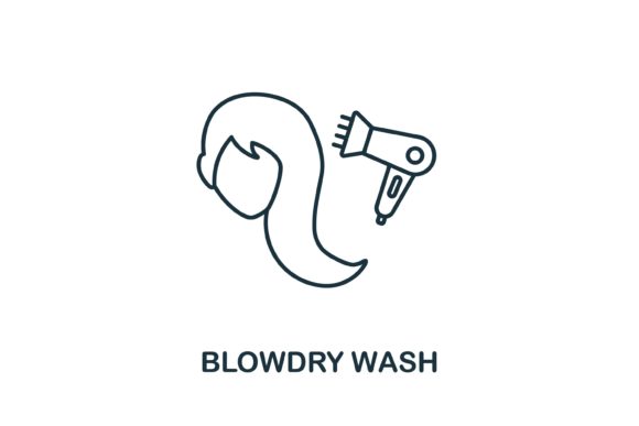 Blowdry Wash Icon for Graphic Design Projects