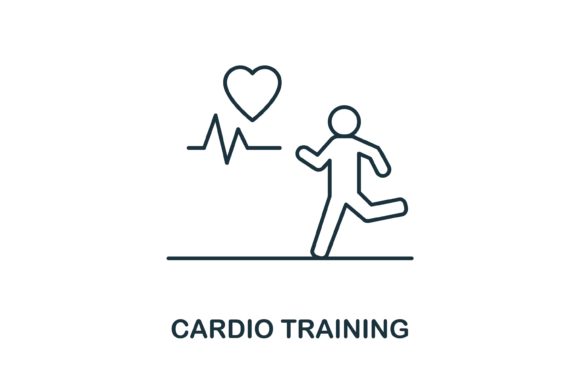 Cardio Training Icon: A Versatile Graphic for Branding and Marketing