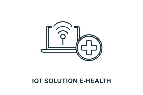 E-Health Icon: A Modern Graphic for Local Business Branding
