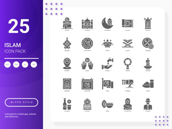 Islam Icon Pack: Stylish Graphics for Modern Web Design