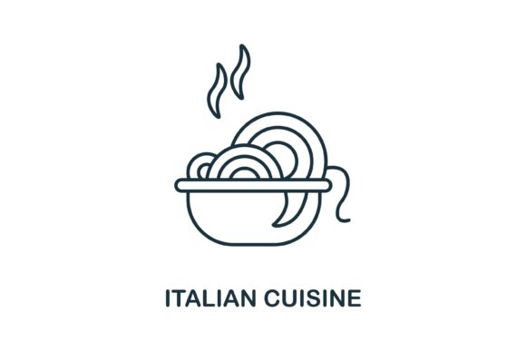 Italian Cuisine Icon for Graphics and Icons