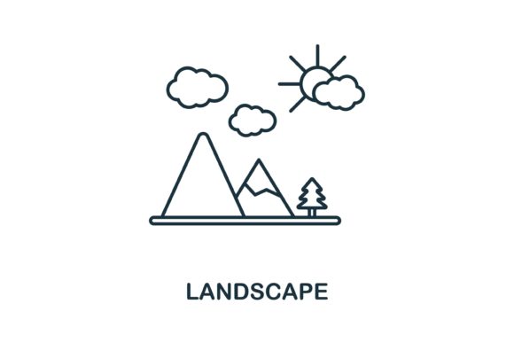 Landscape Icon – A Versatile Graphic for Handmade Creations