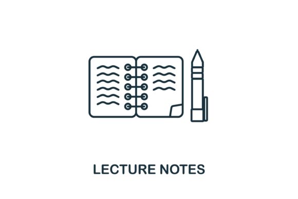 Lecture Notes Icon for Small Business Branding