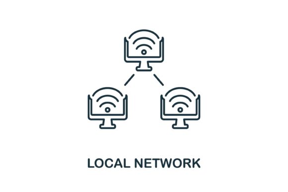 Local Network Icon for Modern Graphics and Design Projects