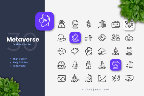 Metaverse Icons: A Modern Graphic Asset for Creative Projects