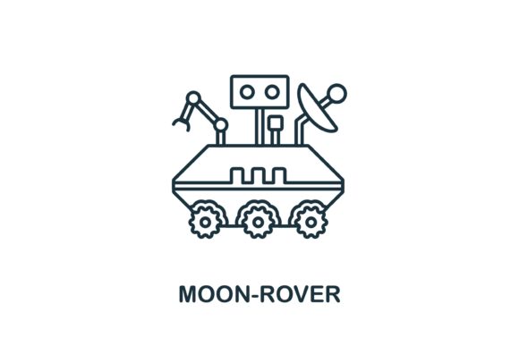 Moon-Rover Icon for Modern Graphics and Icons
