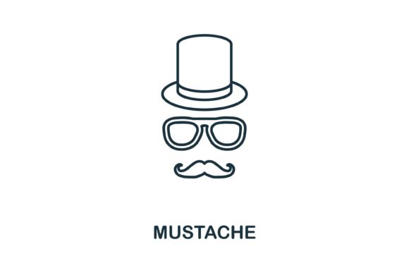 Mustache Icon: A Versatile Graphic for Creative Projects