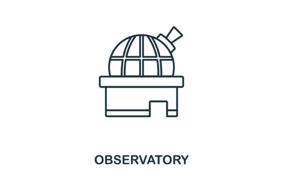 Observatory Icon: A Versatile Graphic for Digital Sellers