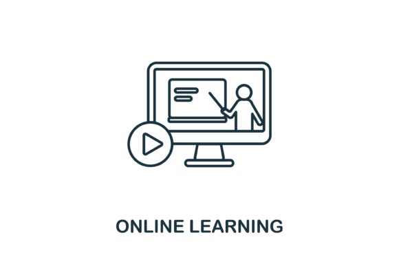 Online Learning Icon for Small Business Branding