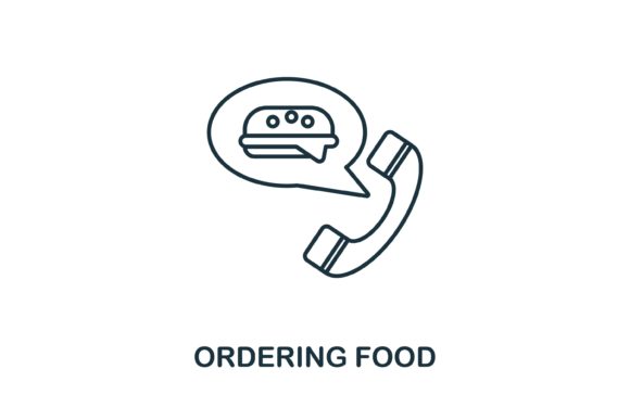 Ordering Food Icon for Handmade Crafts and Graphics