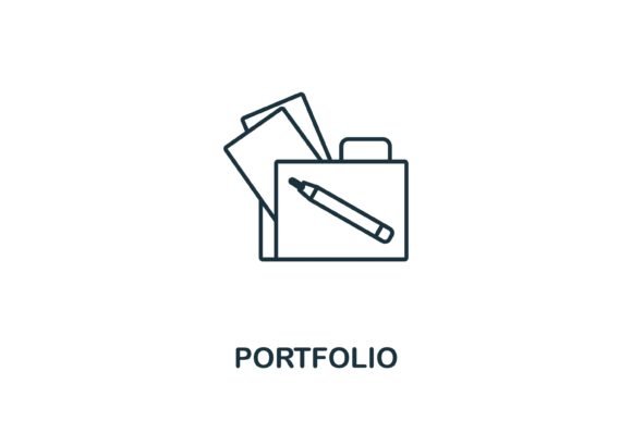 Portfolio Icon: A Modern Graphic Asset for Blog and Website Design