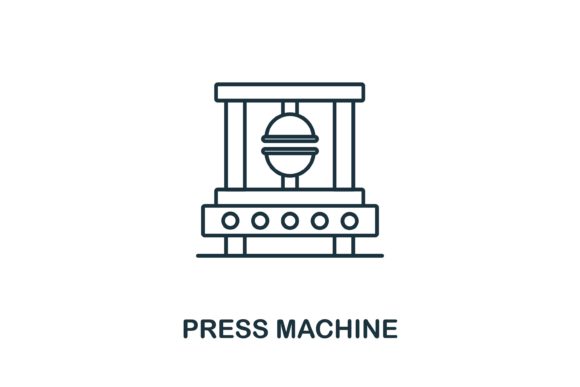 Press Machine Icon for Local Business Branding and Graphics