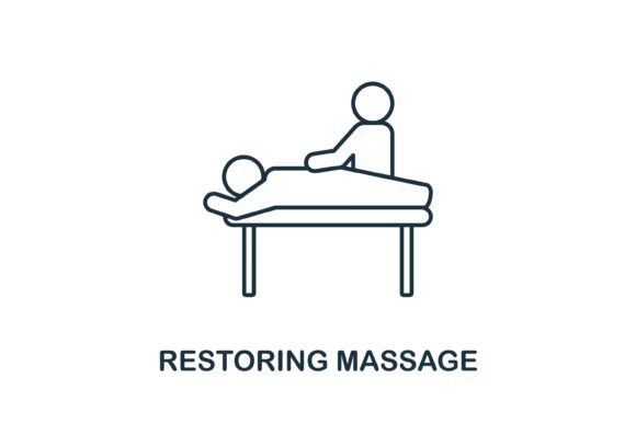 Restoring Massage Icon for Branding and Marketing Graphics