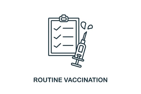 Routine Vaccination Icon for Graphic Design Projects