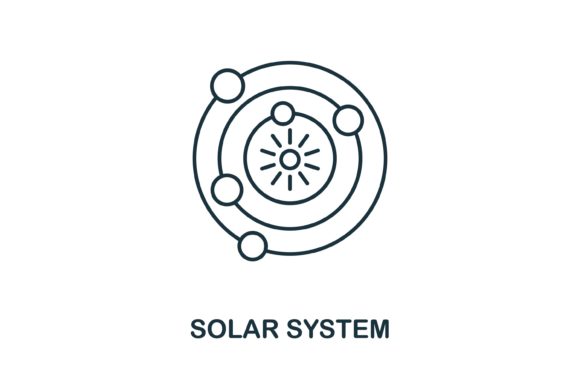 Solar System Icon Graphics for Digital Selling