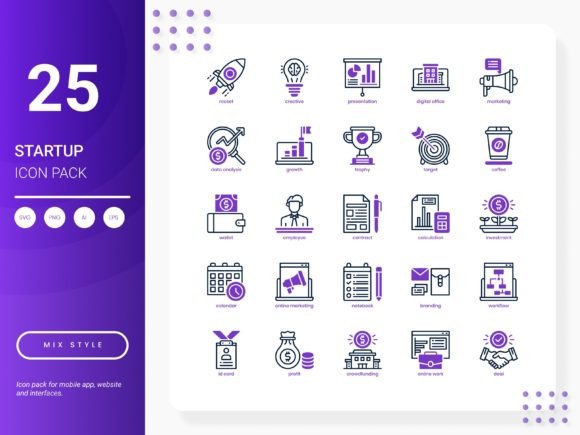 Startup Icon Pack: Modern Graphics for Local Branding