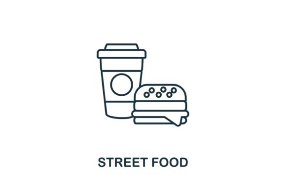 Street Food Icon: A Versatile Graphic for Urban Branding