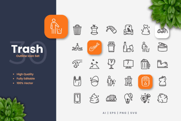 Trash Icons: A Versatile Graphic Design Asset for Digital Sellers
