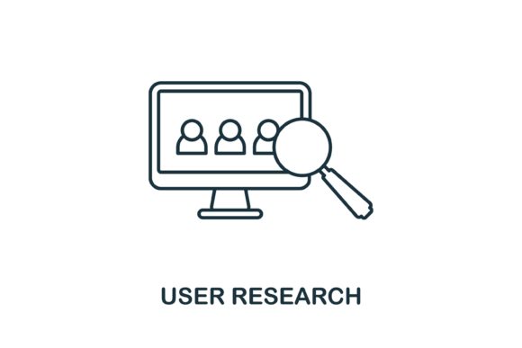 User Research Icon: A Modern Graphic for Editorial and Web Design